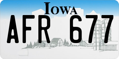 IA license plate AFR677
