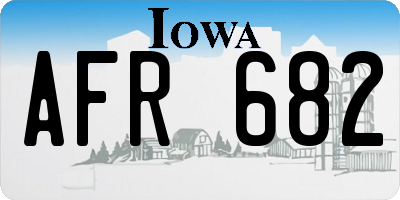 IA license plate AFR682
