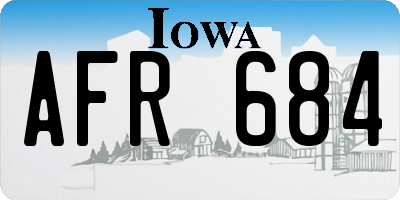 IA license plate AFR684