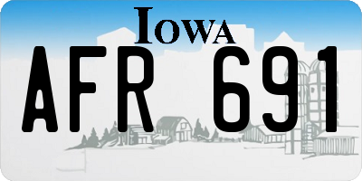 IA license plate AFR691