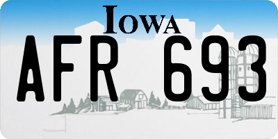 IA license plate AFR693