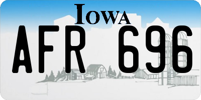 IA license plate AFR696