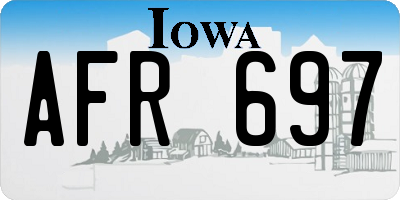 IA license plate AFR697