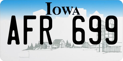 IA license plate AFR699