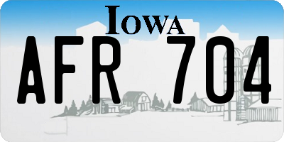 IA license plate AFR704