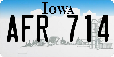 IA license plate AFR714