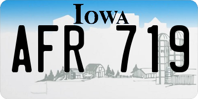 IA license plate AFR719