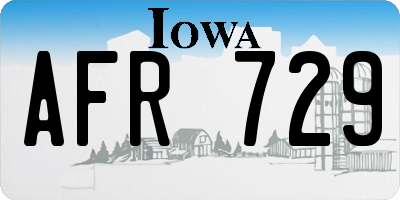 IA license plate AFR729