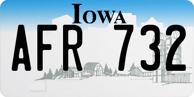 IA license plate AFR732