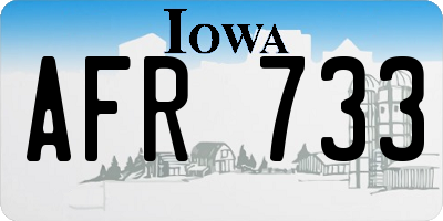 IA license plate AFR733
