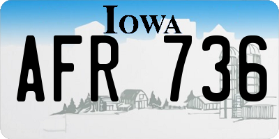 IA license plate AFR736
