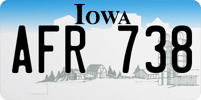 IA license plate AFR738