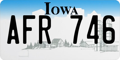 IA license plate AFR746