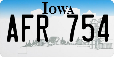 IA license plate AFR754