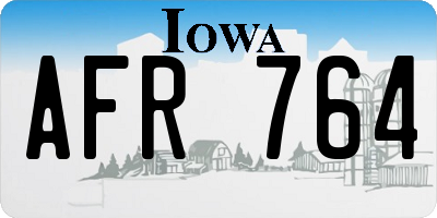 IA license plate AFR764