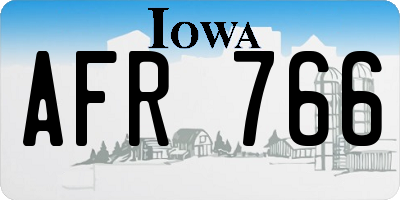 IA license plate AFR766
