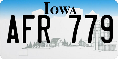 IA license plate AFR779