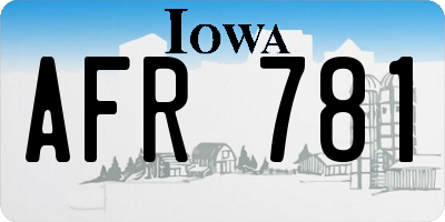 IA license plate AFR781