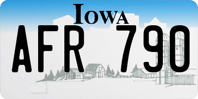 IA license plate AFR790