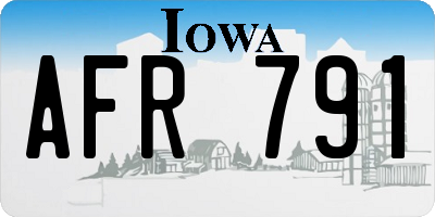 IA license plate AFR791