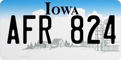 IA license plate AFR824