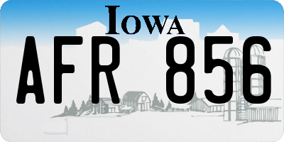 IA license plate AFR856