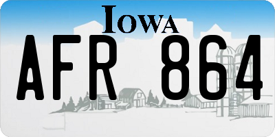 IA license plate AFR864