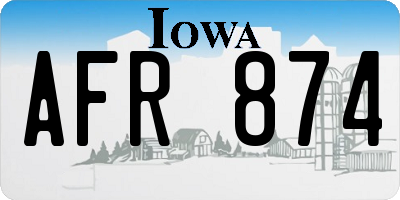 IA license plate AFR874
