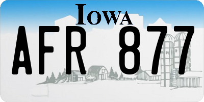 IA license plate AFR877