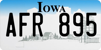 IA license plate AFR895