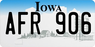 IA license plate AFR906