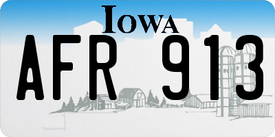 IA license plate AFR913