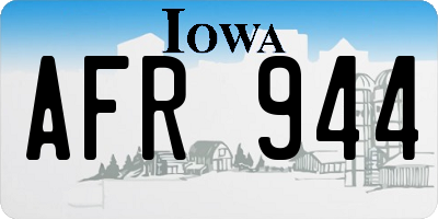 IA license plate AFR944