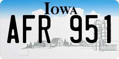 IA license plate AFR951