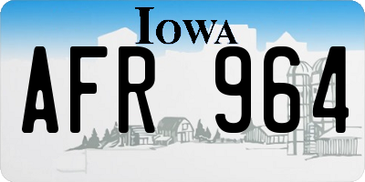 IA license plate AFR964