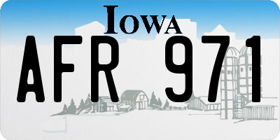IA license plate AFR971