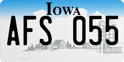 IA license plate AFS055