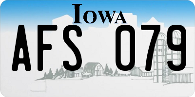 IA license plate AFS079