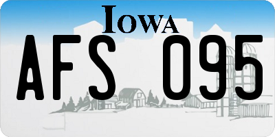 IA license plate AFS095