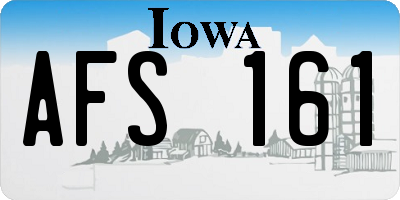 IA license plate AFS161