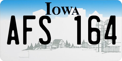 IA license plate AFS164