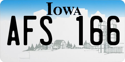 IA license plate AFS166