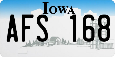 IA license plate AFS168