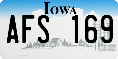 IA license plate AFS169