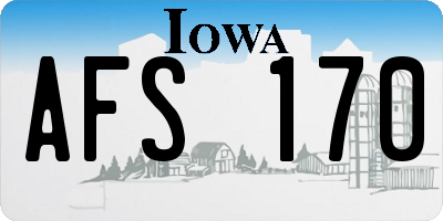 IA license plate AFS170