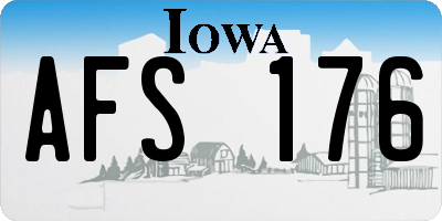 IA license plate AFS176