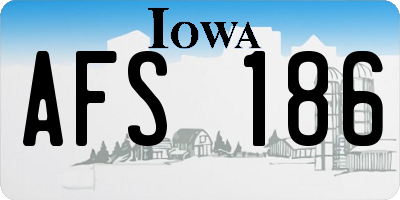 IA license plate AFS186