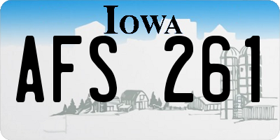 IA license plate AFS261