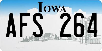 IA license plate AFS264