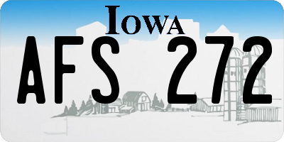 IA license plate AFS272